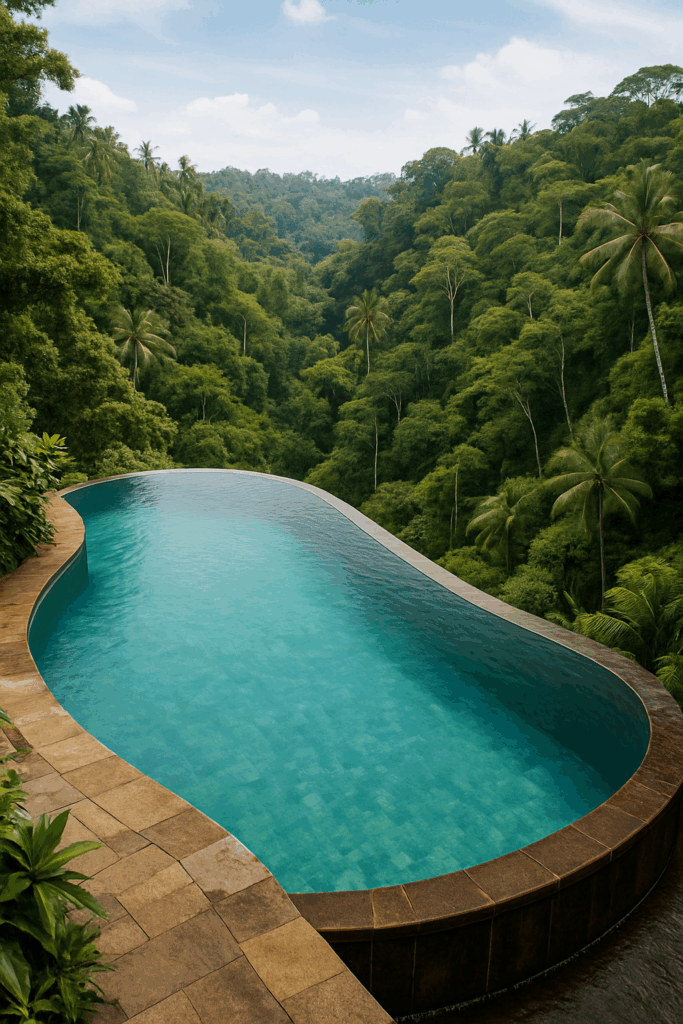 Jungle Infinity Pool Overlooking Ubud Forest